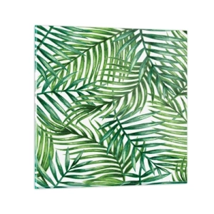 Üveg kép - A zöld lombkorona alatt - 70x70 cm