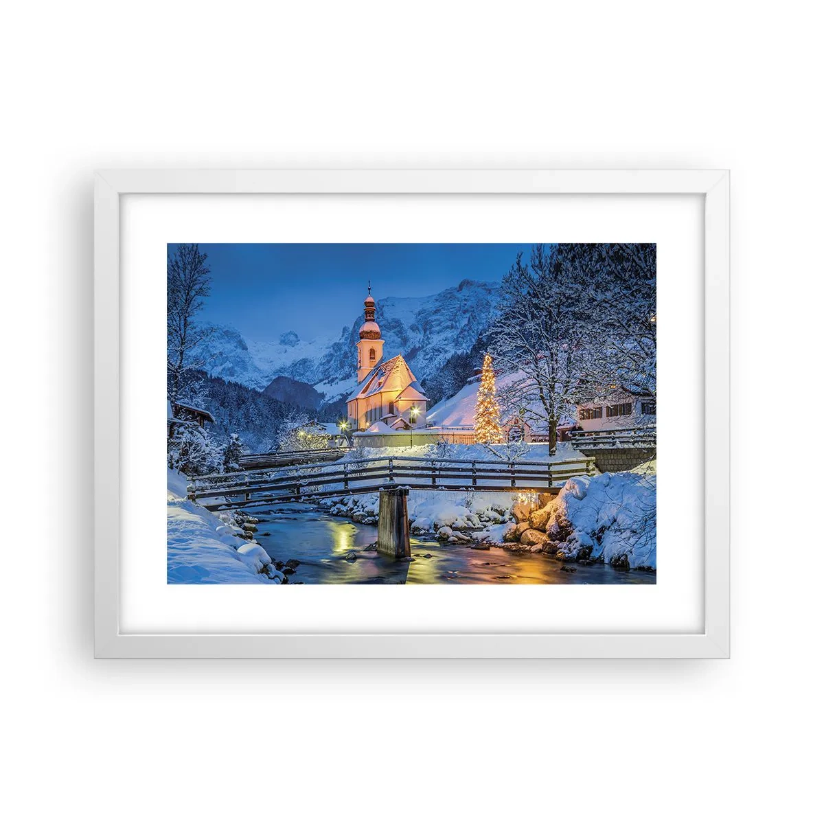 Poszter fekete keretben - Karácsonyi hangulat - 40x30 cm