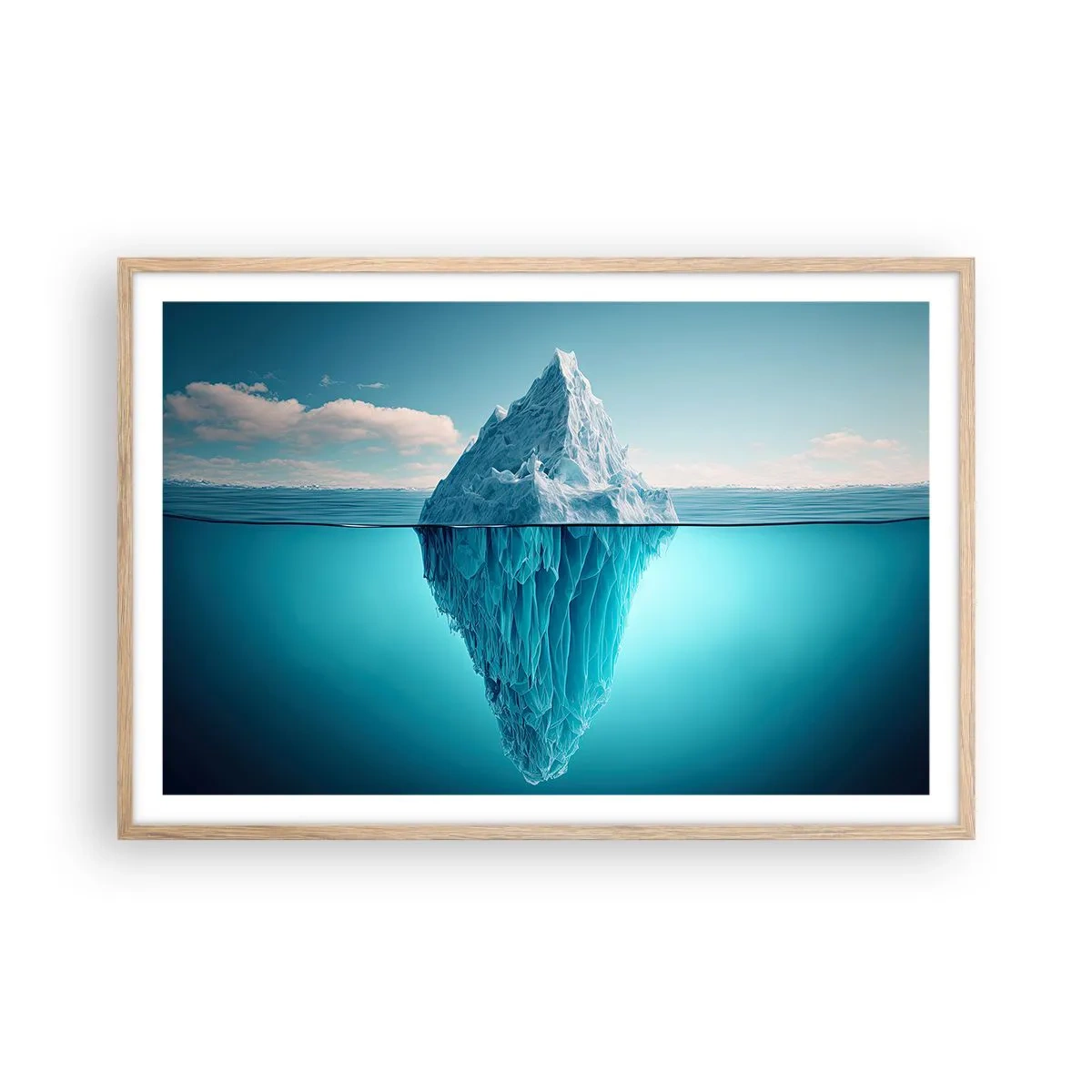 Poszter világos tölgy keretben - A jégkirálynő - 91x61 cm