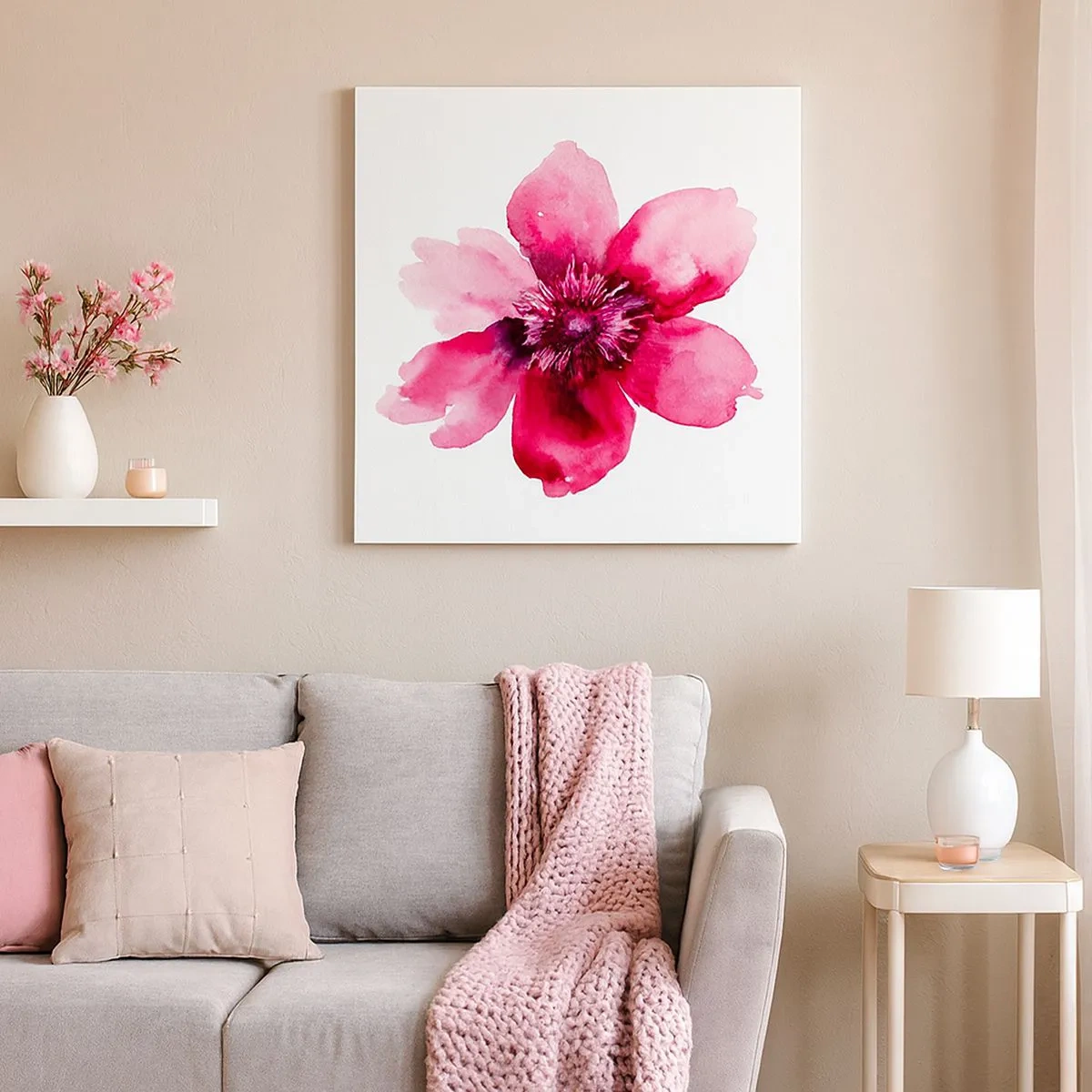 Vászonkép - Kármin illatos csók - 30x30 cm