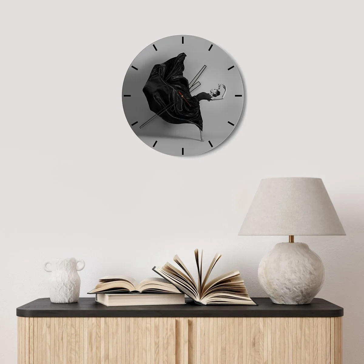 Falióra, Óra - Szárnyas zene - 40x40 cm