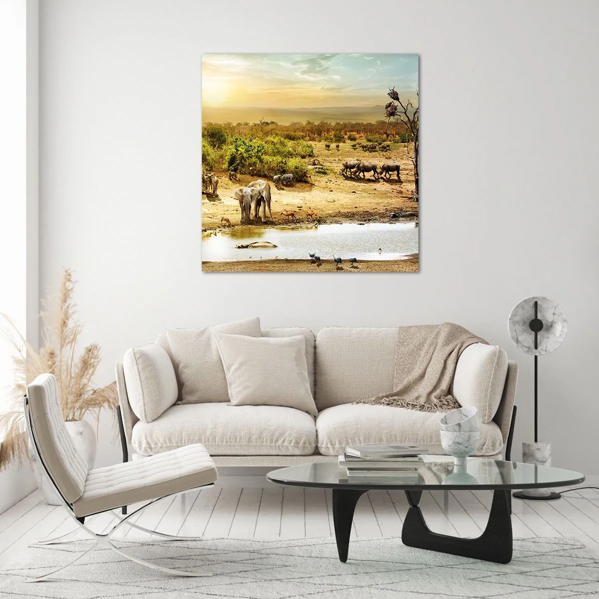Üveg kép - „Z Edenu zaś wypływała rzeka…" - 30x30 cm