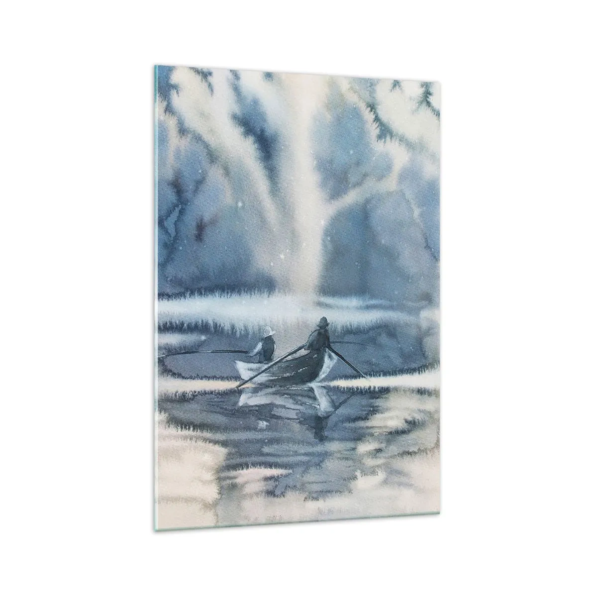 Üveg kép - Horgászok a paradicsomukban - 70x100 cm