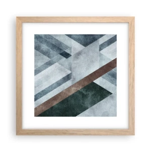 Poszter világos tölgy keretben - A geometria kifinomult eleganciája - 30x30 cm