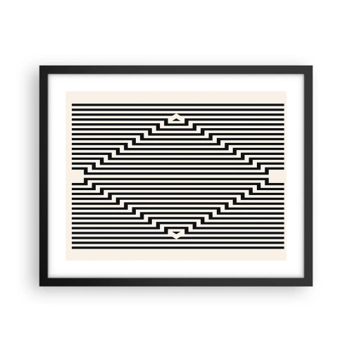 Poszter fehér keretben - Geometrikus illúzió - 50x40 cm