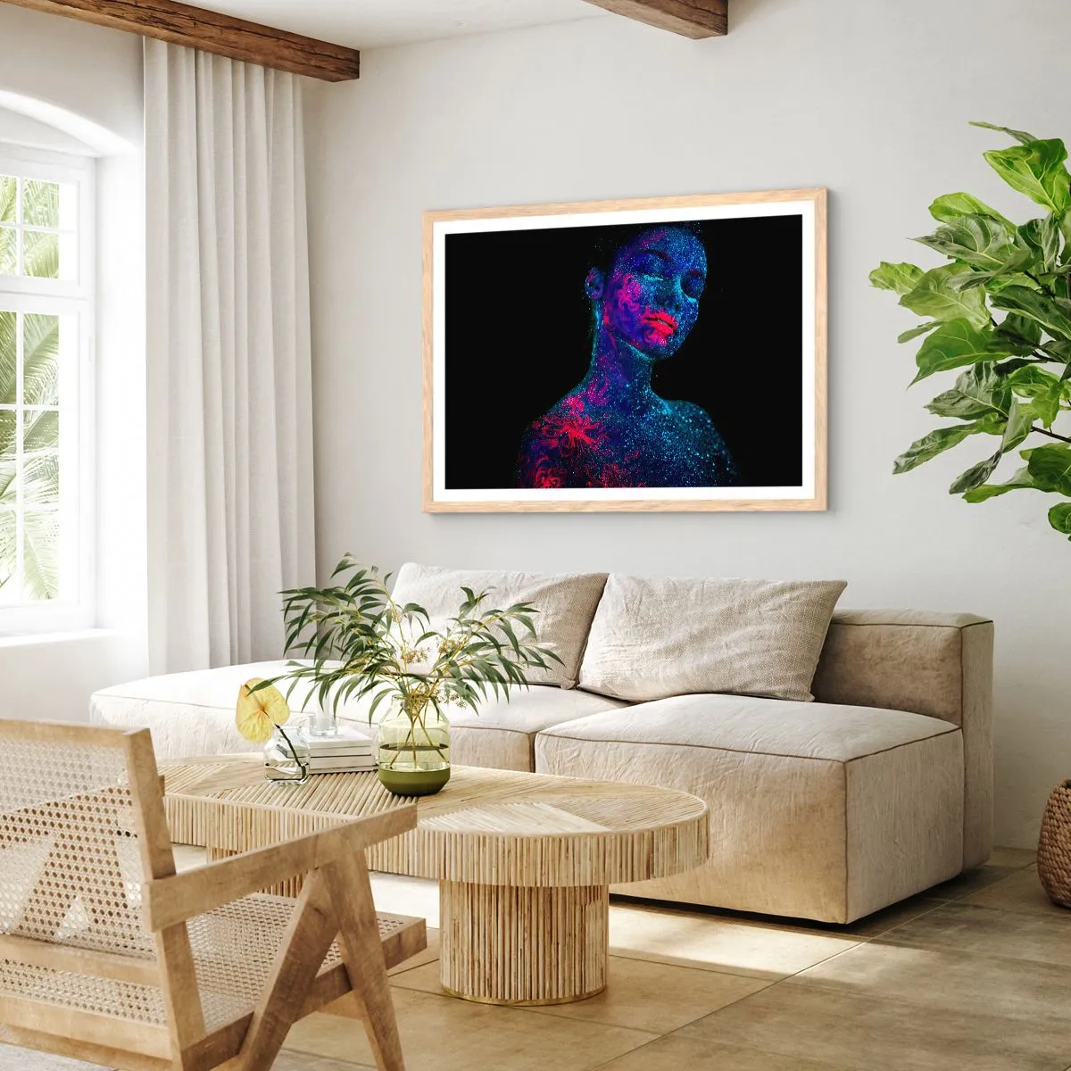 Poszter világos tölgy keretben - A csillagporban - 50x40 cm