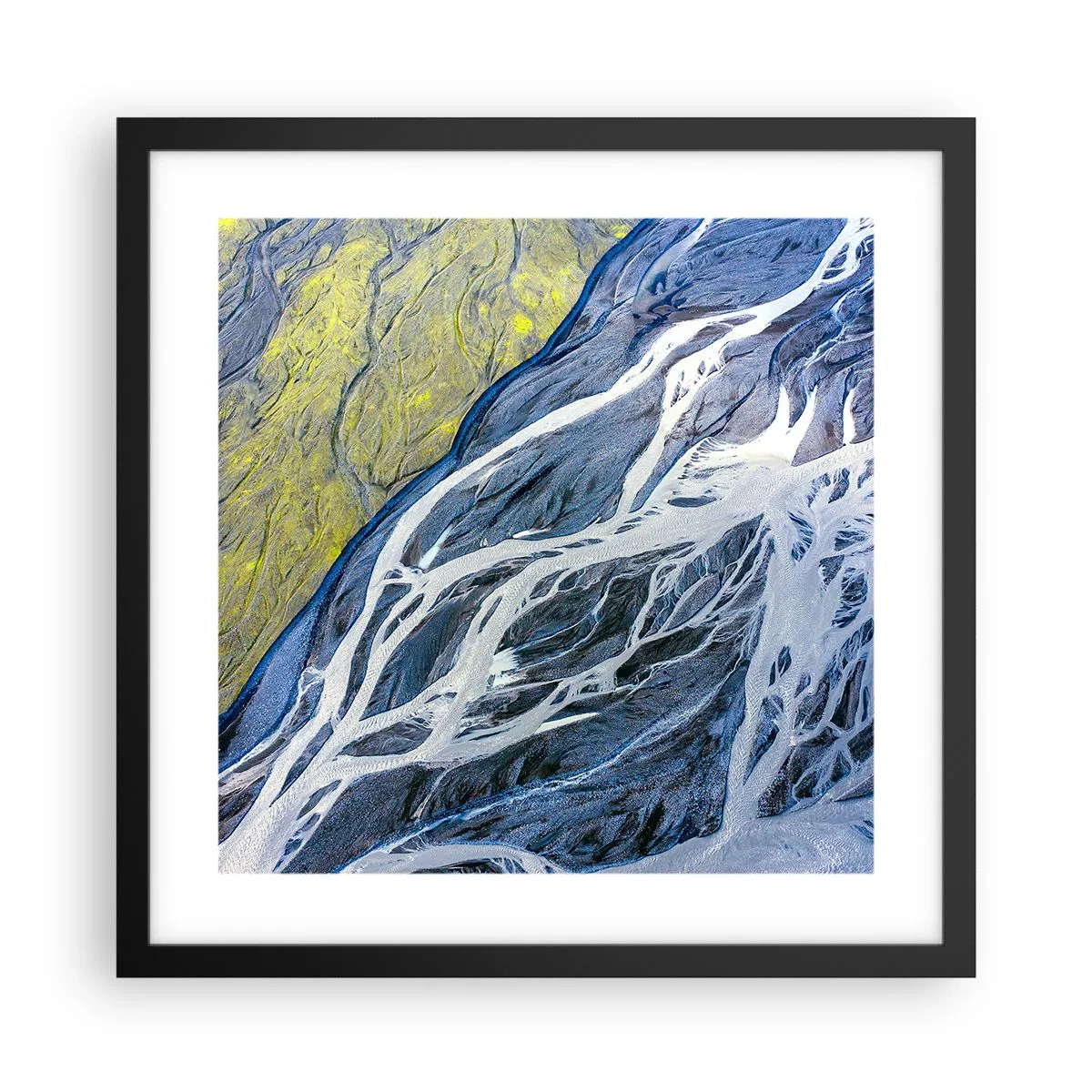 Poszter fehér keretben - A természet barlangrajzai - 40x40 cm