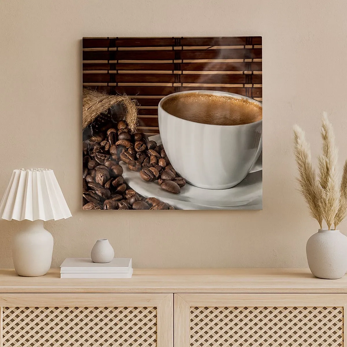 Vászonkép - A szén feketesége, a borostyán tisztasága - 30x30 cm