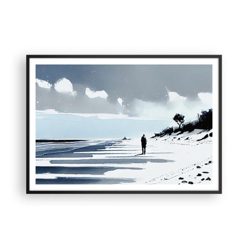 Poszter fehér keretben - Egyedül - 100x70 cm