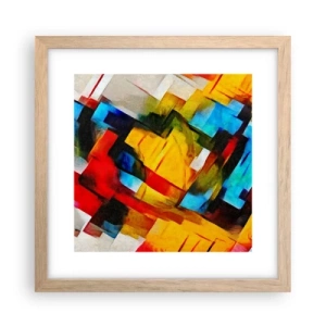 Poszter világos tölgy keretben - Többszínű réteges - 30x30 cm
