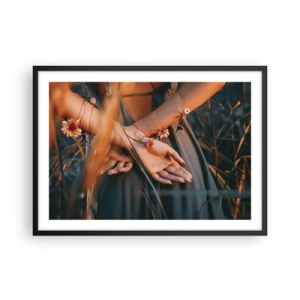 Poszter fehér keretben - Kapcsolatban a természettel - 70x50 cm