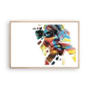 Poszter világos tölgy keretben - Színes személyiség - 91x61 cm