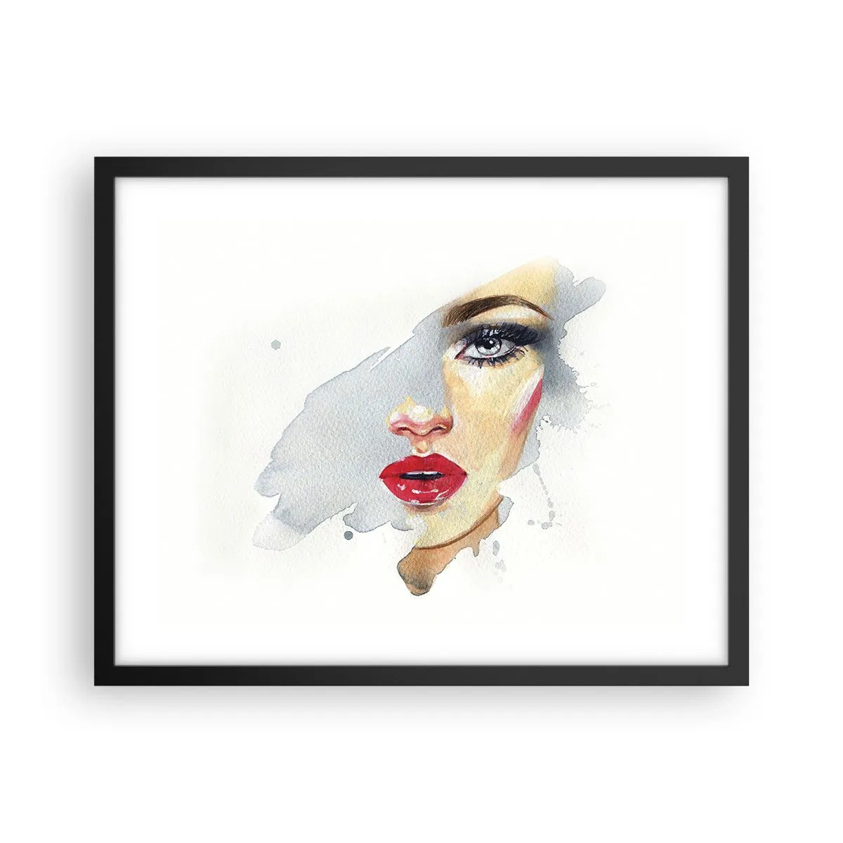 Poszter fehér keretben - Egy vízcsepp tükörkép  - 50x40 cm