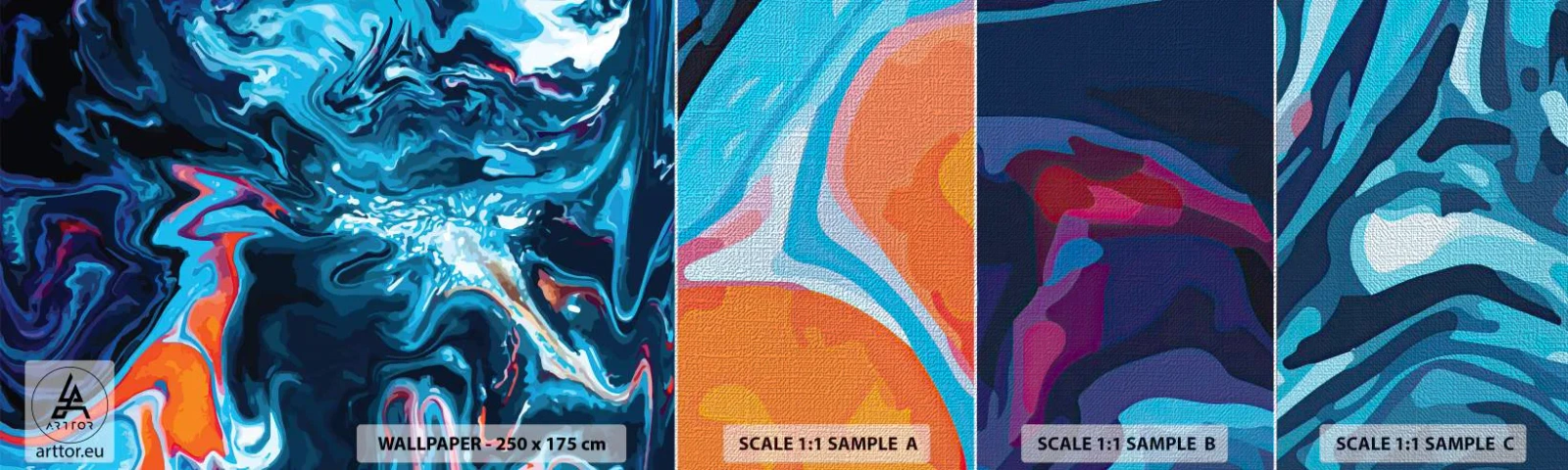 Fotótapéta Minta Premium Canvas - Utazás a mennyország közepébe - Absztrakció, Darab, Modern minta - 100x30 cm