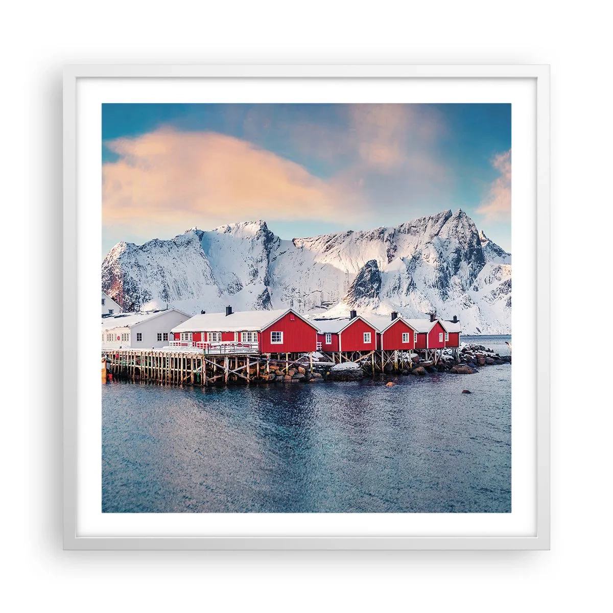 Poszter fekete keretben - Északi zug - 60x60 cm