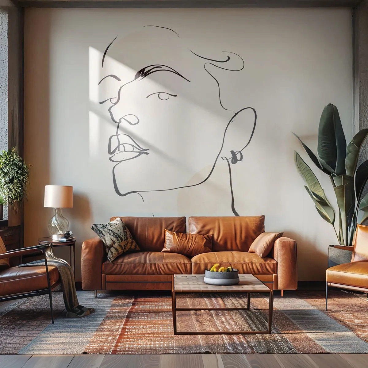 Fotótapéta Premium Canvas - Büszke tekintet - Női Arc, Egy nő portréja, Grafika - 250x175 cm