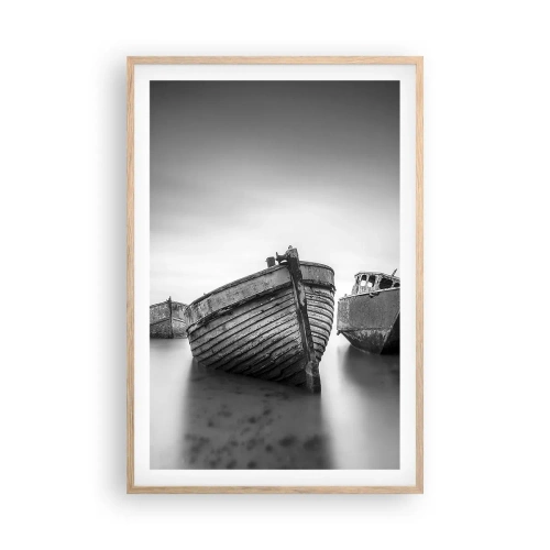 Poszter világos tölgy keretben - Csak emlékek... - 61x91 cm