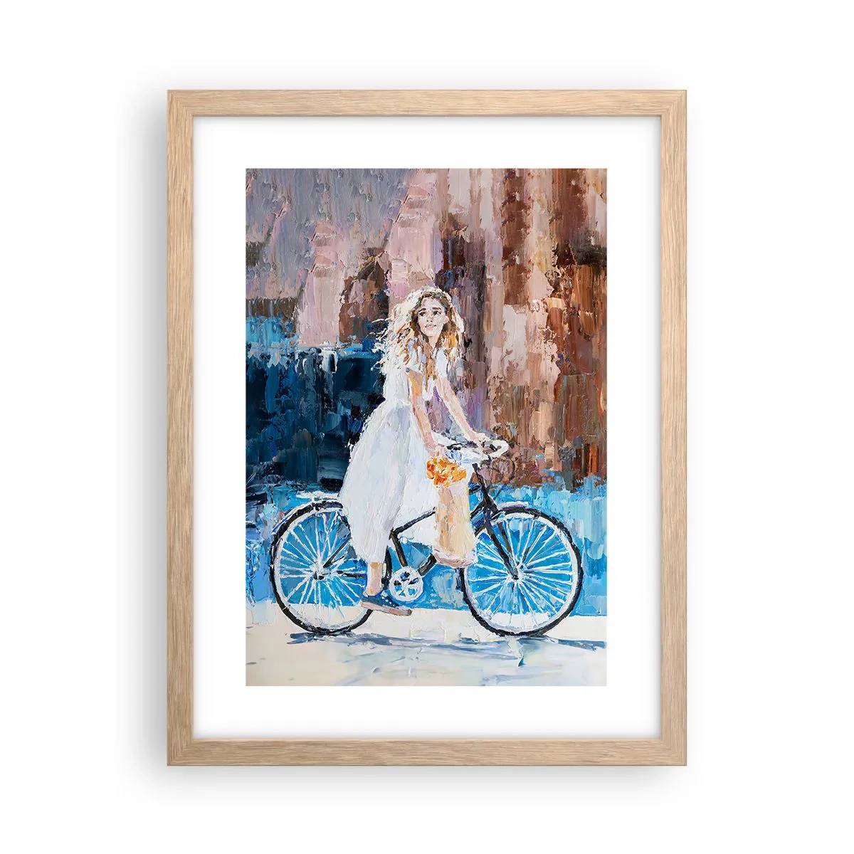 Poszter világos tölgy keretben - Reggeli öröm - 30x40 cm