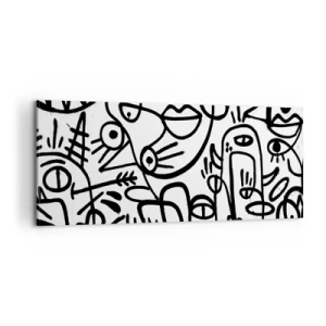 Vászonkép - Arcok és délibábok - 100x40 cm