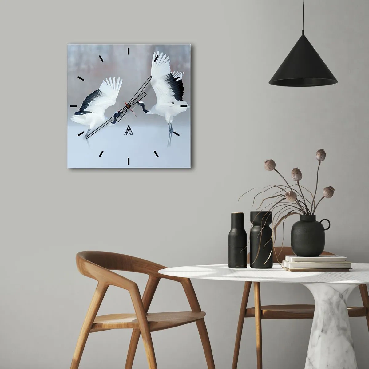 Falióra, Óra - Tánc a ködben - 40x40 cm