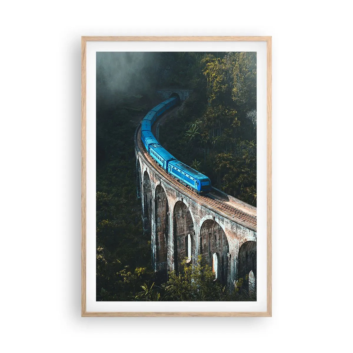 Poszter világos tölgy keretben - Vonzódás a természethez   - 61x91 cm