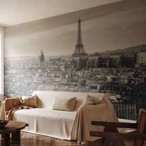 Öntapadós Fotótapéta Deluxe Sticker - Párizs háztetői fölött - Város, Párizs, Építészet - 400x280 cm