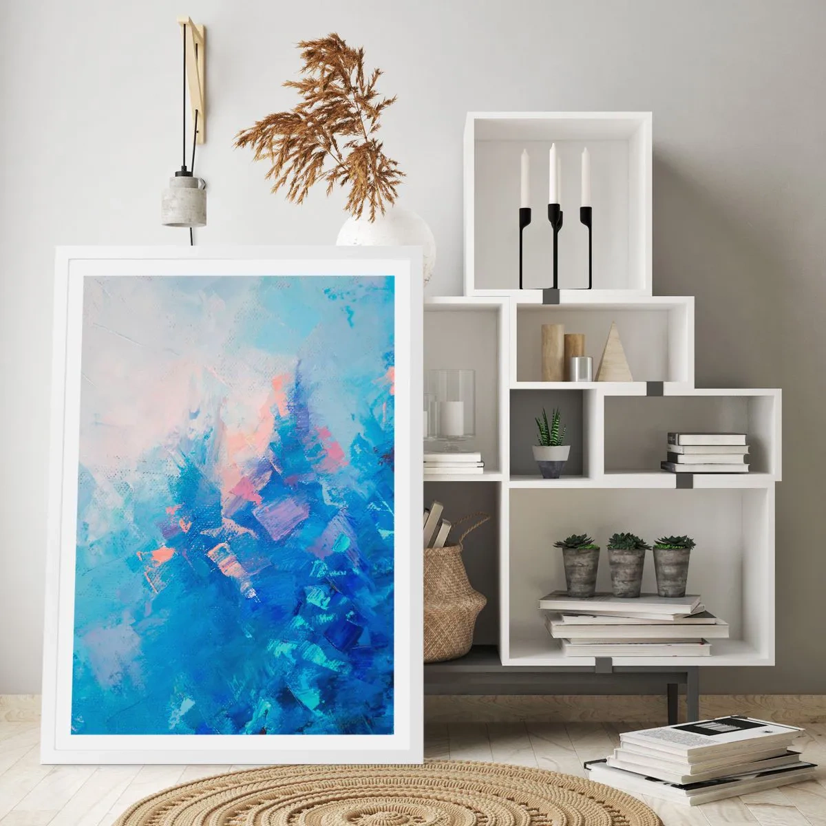 Poszter fekete keretben - Téli absztrakció - 50x70 cm