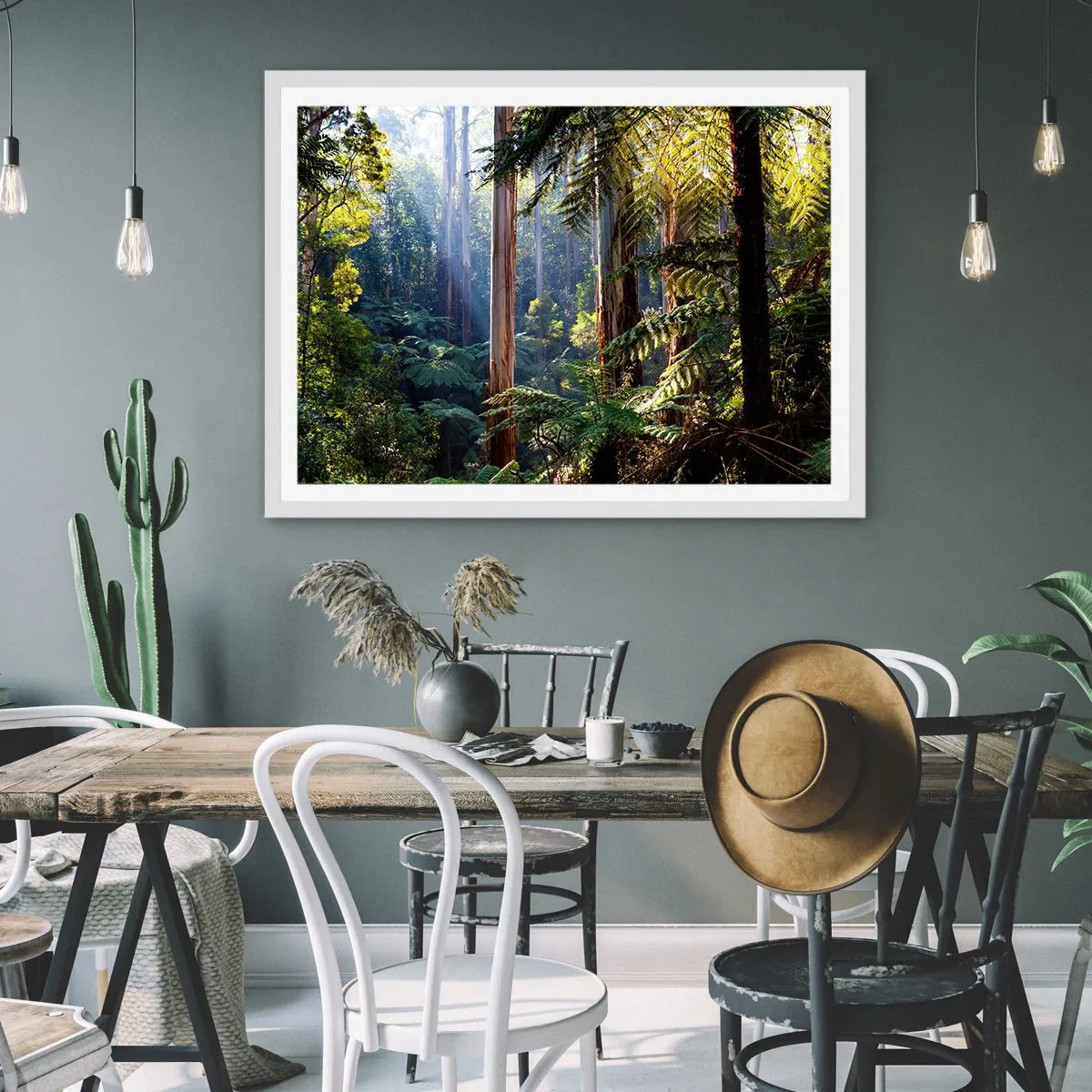 Poszter fekete keretben - Erdei mese - 40x30 cm