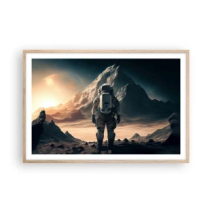 Poszter világos tölgy keretben - Új kihívás - 91x61 cm