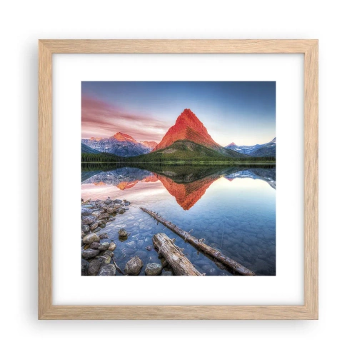 Poszter világos tölgy keretben - Forróság és hideg - 30x30 cm