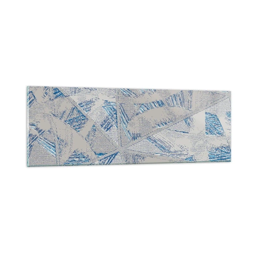 Üveg kép - A szürkéskék labirintusban - 90x30 cm