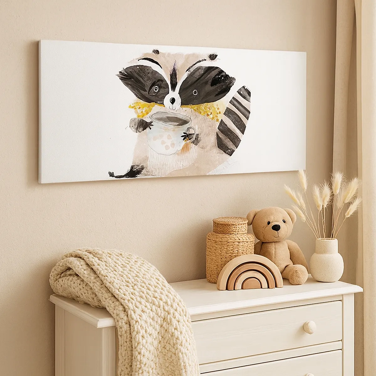 Vászonkép - A barátom a mosómedve - 30x30 cm