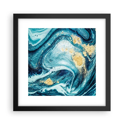 Poszter fehér keretben - Kék örvény - 30x30 cm