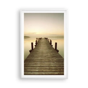 Poszter fekete keretben - Hajnal előtt, hajnal, fény - 61x91 cm