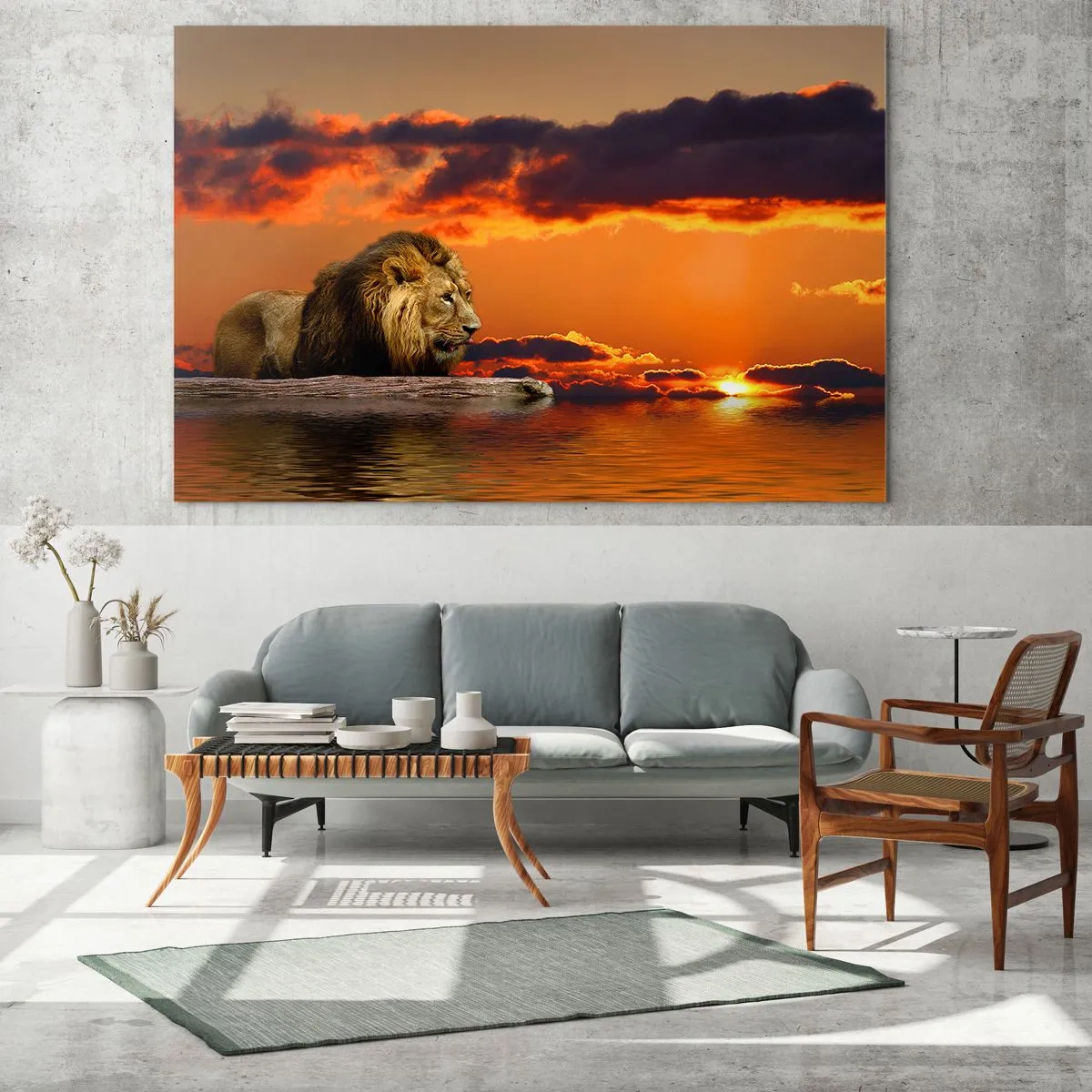 Üveg kép - A természet királya - 120x80 cm