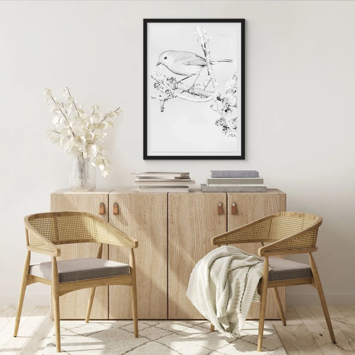 Poszter fehér keretben - Téli reggel - 70x100 cm