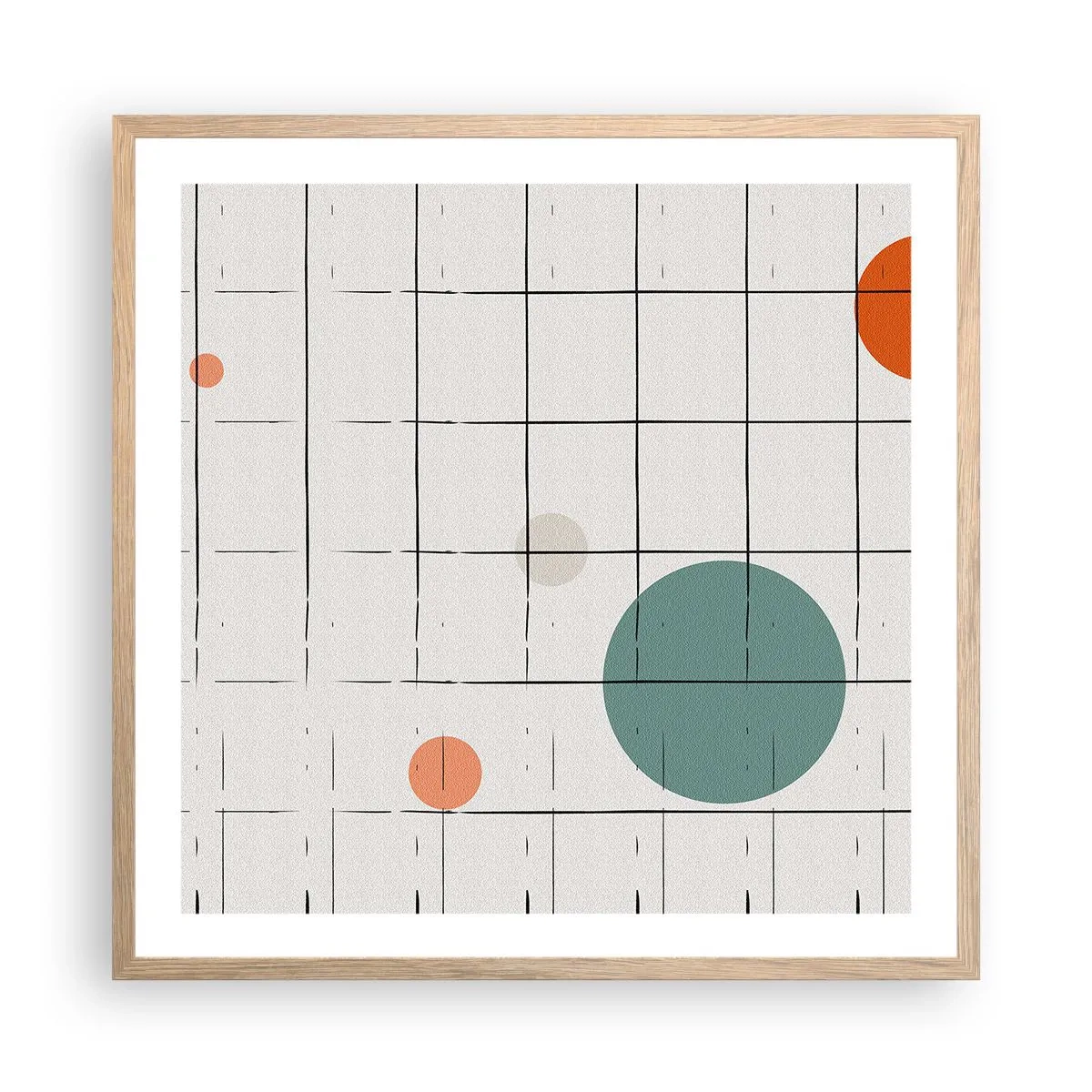 Poszter világos tölgy keretben - Csapdába esve. Mi vagy ők? - 60x60 cm