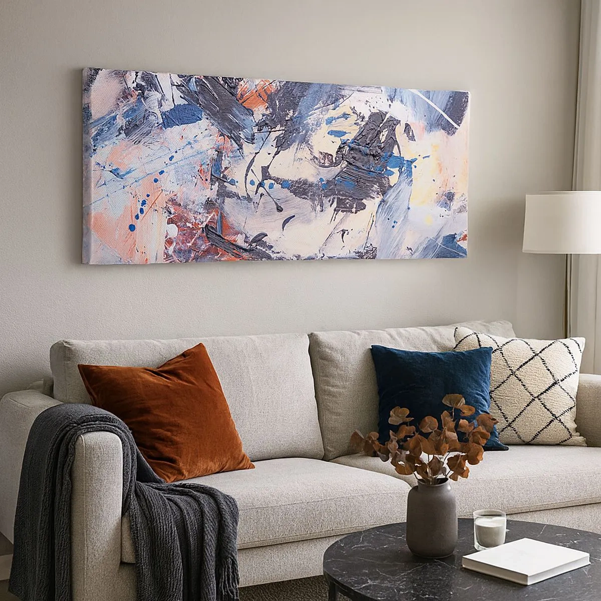 Vászonkép - Őrült absztrakt tánc - 100x40 cm