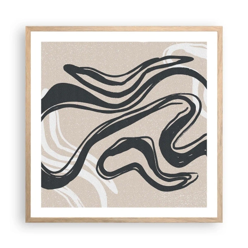 Poszter világos tölgy keretben - Megsokszorozott kifejezés - 60x60 cm