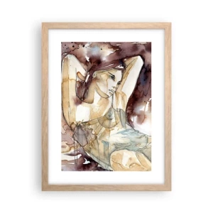 Poszter világos tölgy keretben - Lila hangulatban - 30x40 cm