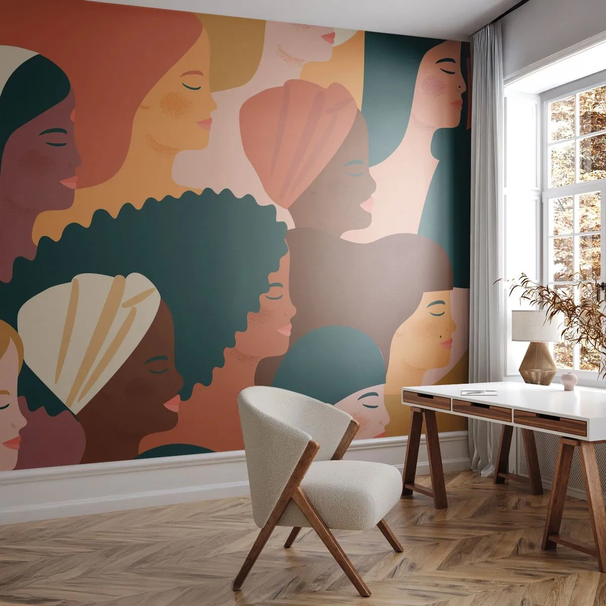 Fotótapéta Premium Canvas - Csak a nőiesség - Nő, Modern művészet, Afrika - 250x175 cm