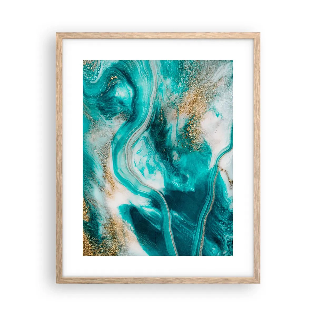 Poszter világos tölgy keretben - Az arany folyó - 40x50 cm