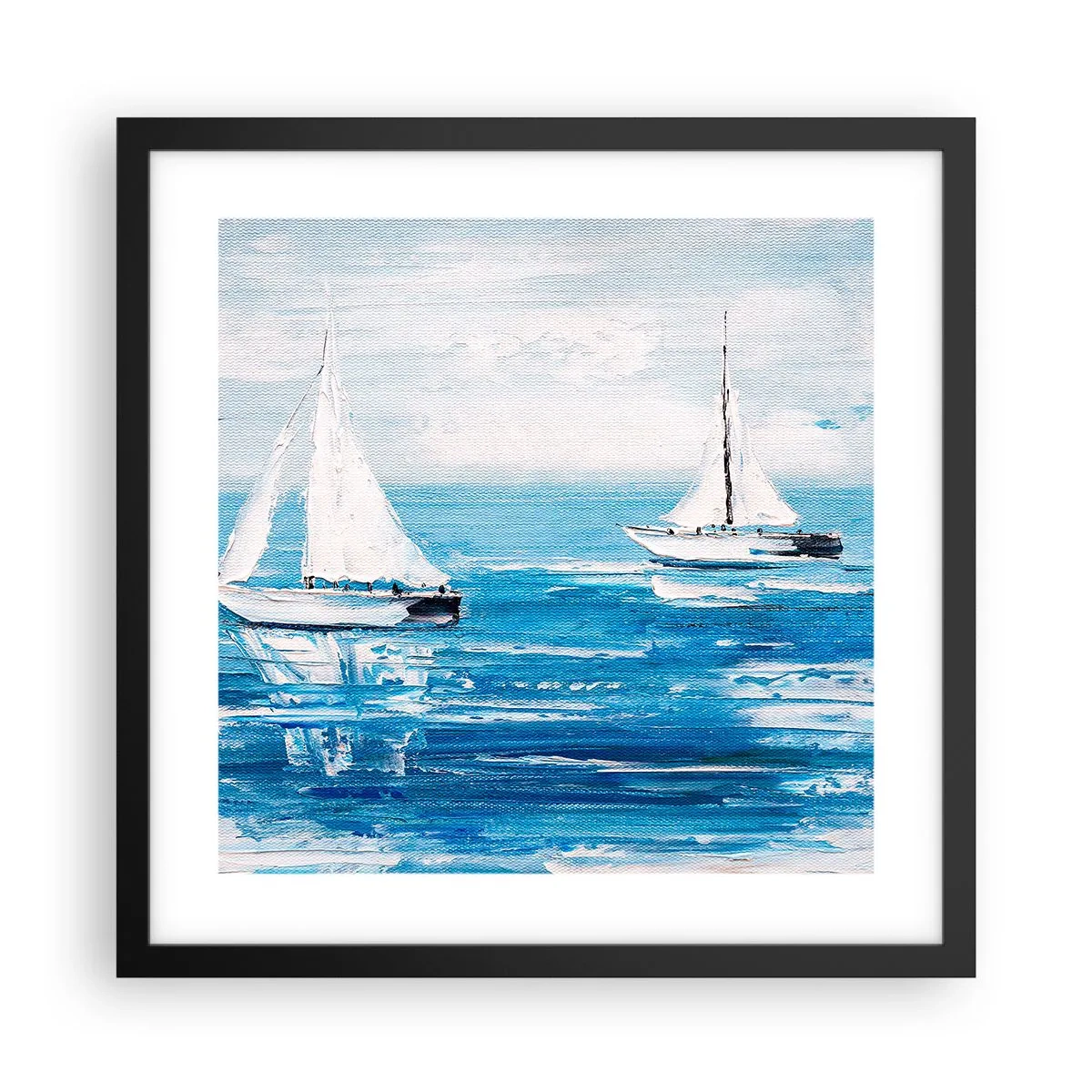 Poszter fehér keretben - Egy barátoddal az oldaladon - 40x40 cm