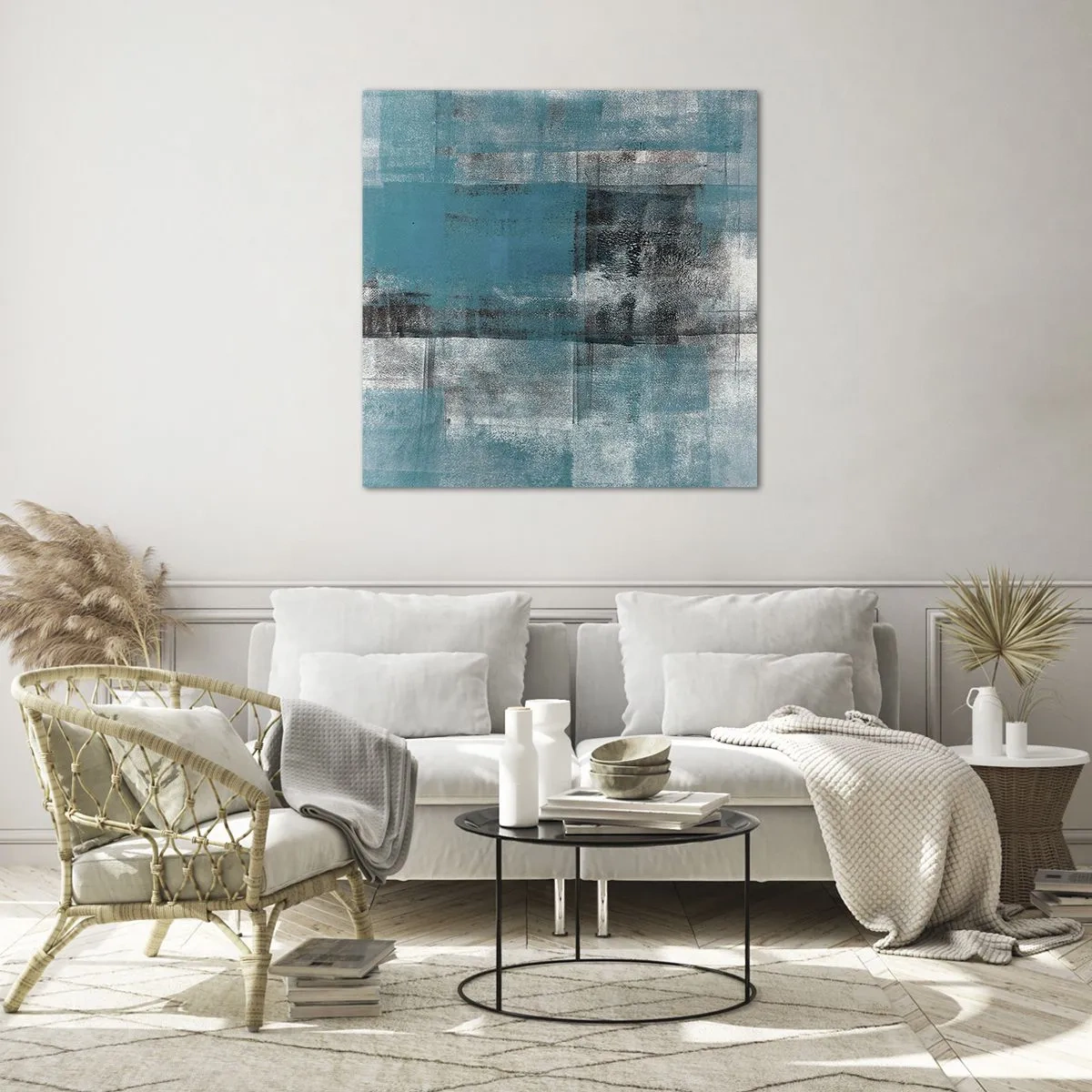 Üveg kép - Víz és levegő - 60x60 cm