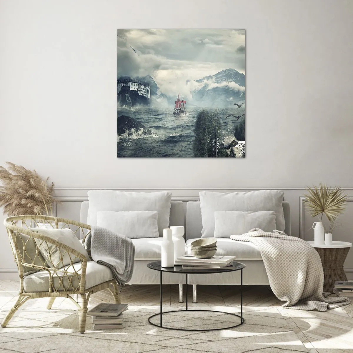 Üveg kép - Varázslatos vizeken - 70x70 cm