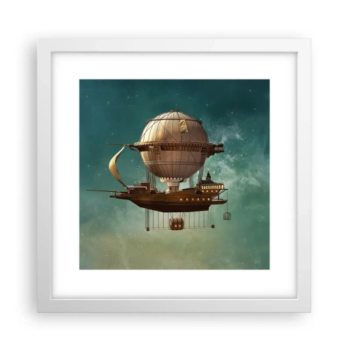 Poszter fekete keretben - Julius Verne üdvözöl - 30x30 cm