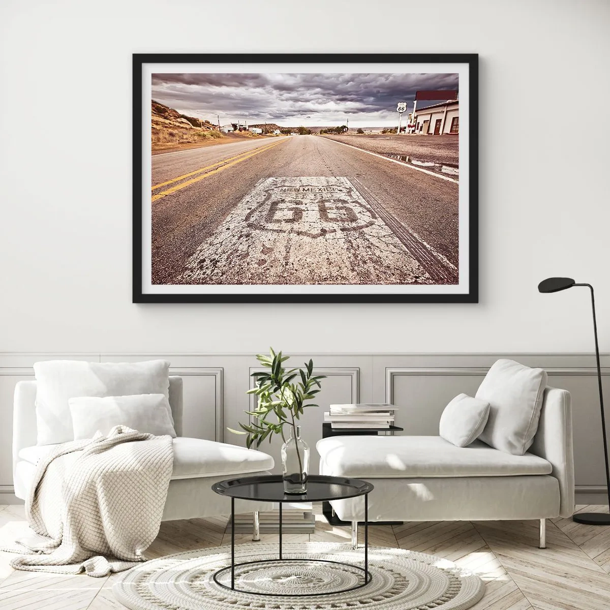 Poszter fehér keretben - Mother Road – amerikai legenda - 50x40 cm