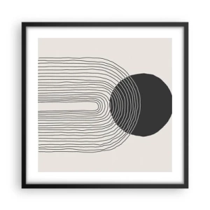 Poszter fehér keretben - Remegés és biztosság - 50x50 cm
