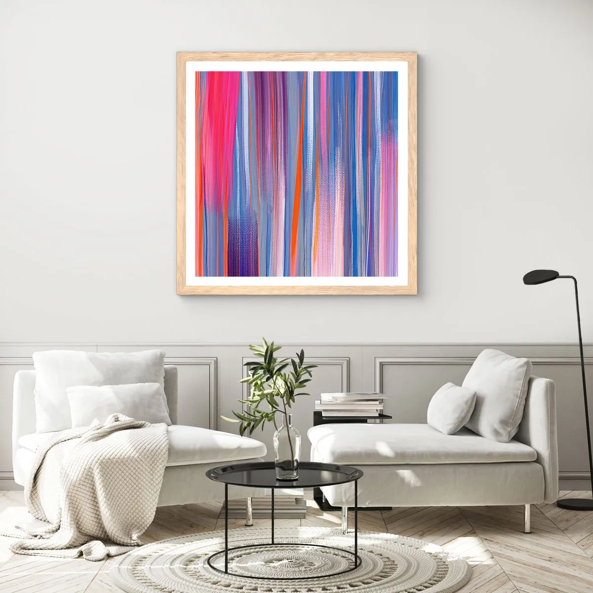 Poszter világos tölgy keretben - Felemelkedés - 30x30 cm