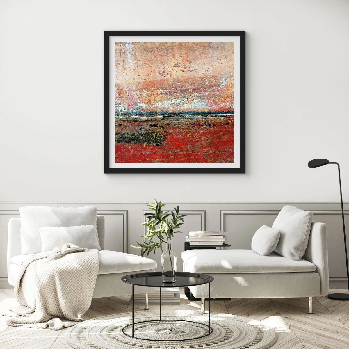 Poszter fehér keretben - Talán a tenger - 40x40 cm